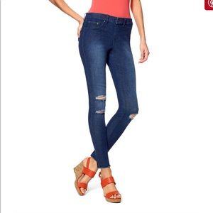 Jean jeggings. Cute&comfortable. had to get a med